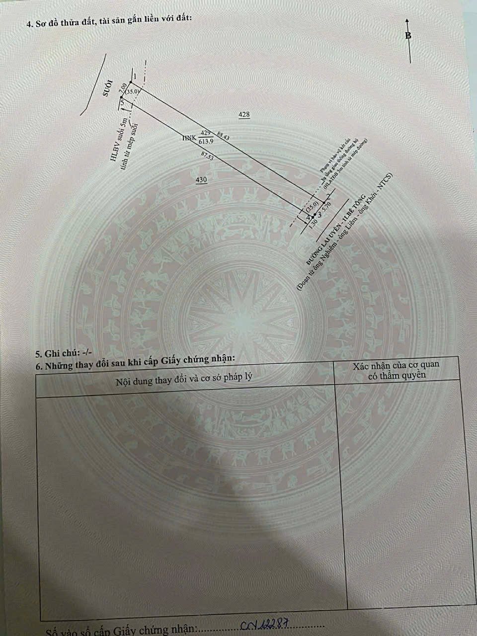 Chính chủ cần bán lô đất Lai Uyên 11, diện tích 613,9m2, giá 850 triệu