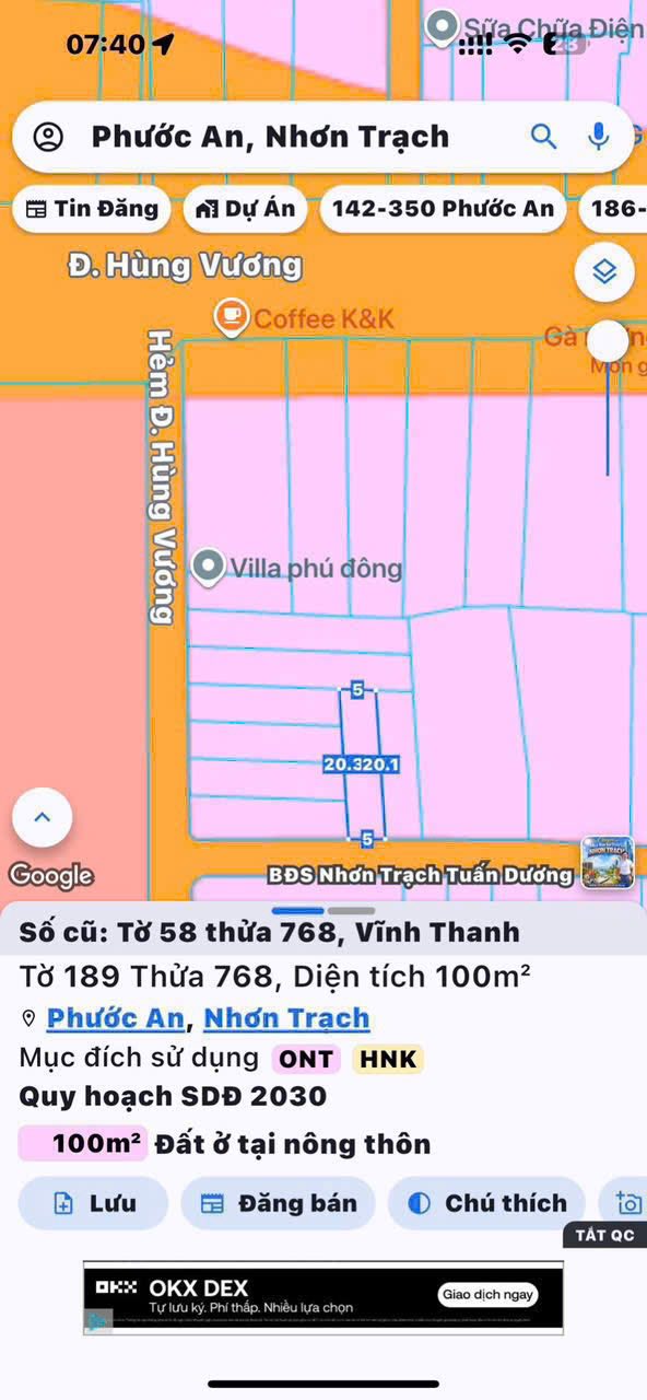 Bán đất huyện Nhơn Trạch, tỉnh Đồng Nai, giá 2,15 tỷ