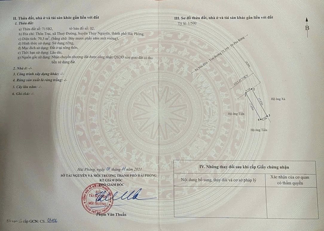 Bán đất huyện Thủy Nguyên, thành phố Hải Phòng, giá 7 tỷ