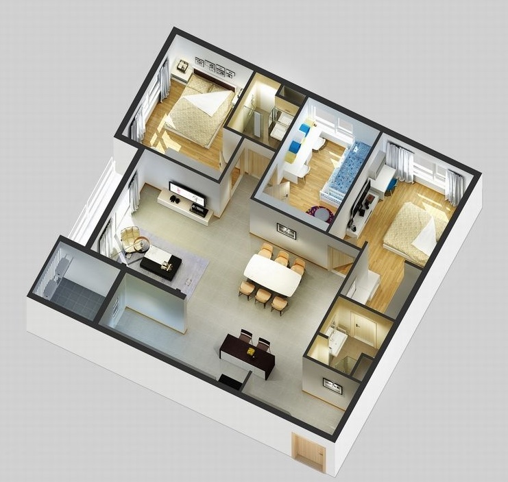 Bán căn hộ chung cư Ecohome 3, 2 phòng ngủ, hơn 60m2, giá chỉ 4.2 tỷ